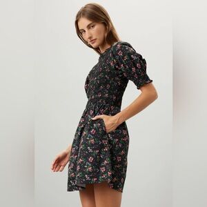 Hill House Black Floral Vivi Nap Dress